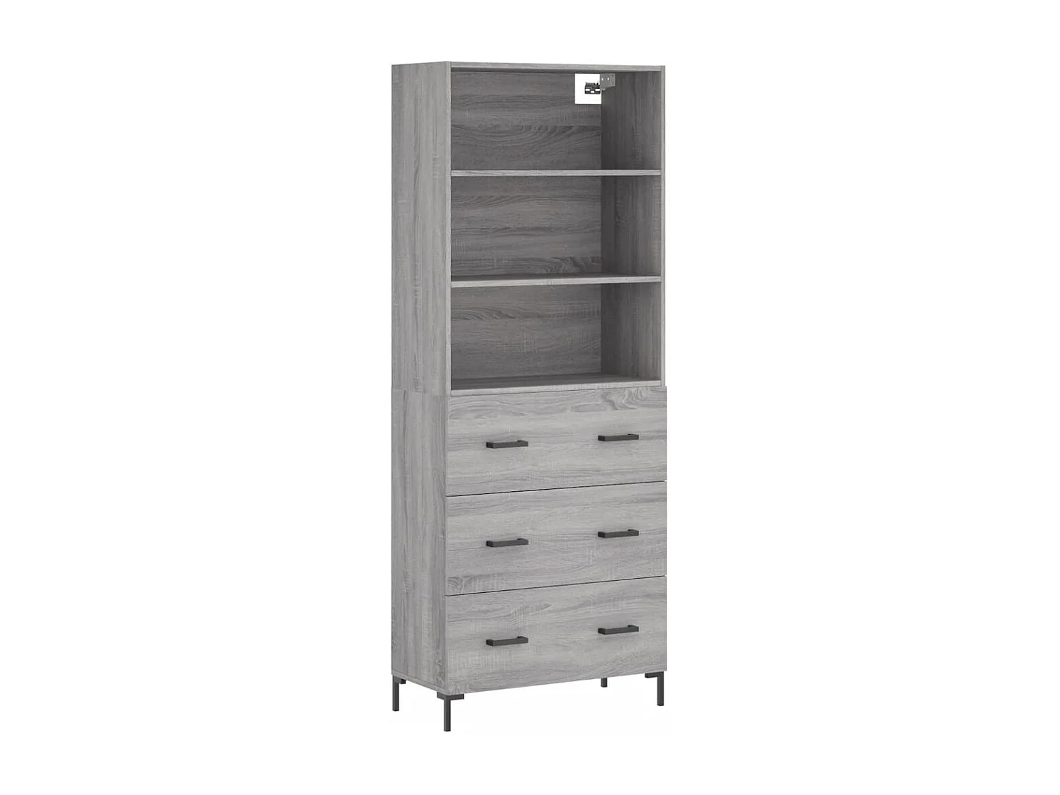 Buffet haut Sonoma gris 69,5x34x180 cm Bois d'ingénierie