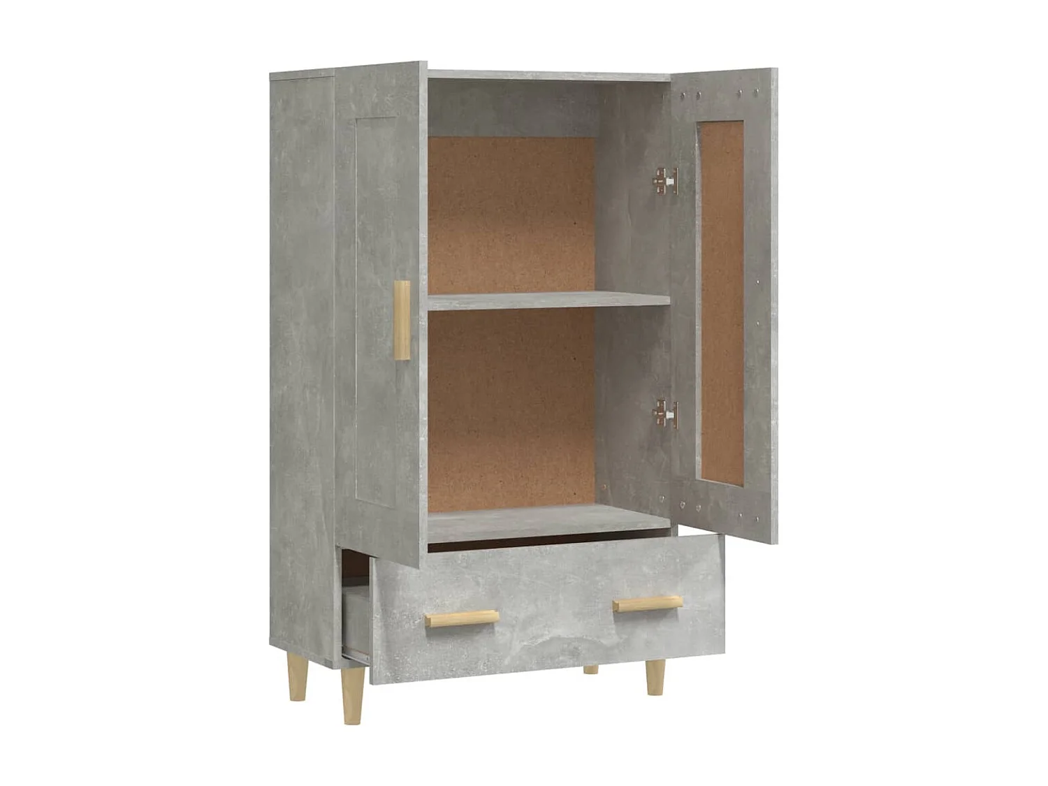 Buffet haut Gris béton 70x31x115 cm Bois d'ingénierie
