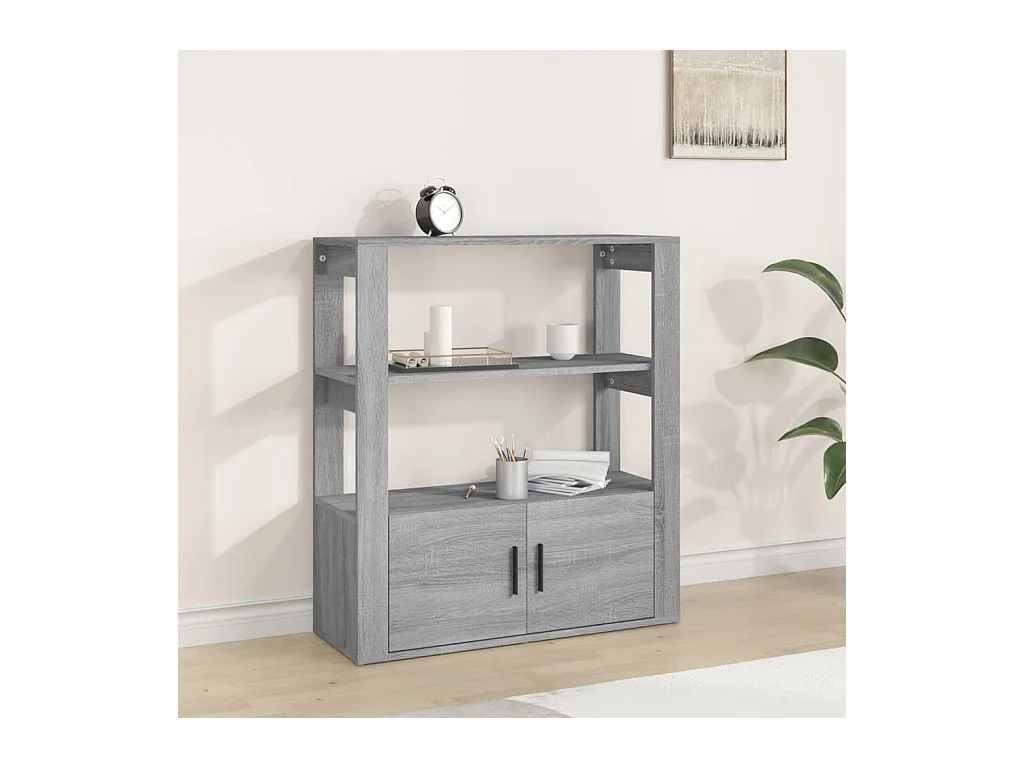 Buffet Sonoma gris 80x30x90 cm Bois d'ingénierie