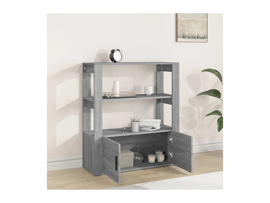 Buffet Sonoma gris 80x30x90 cm Bois d'ingénierie