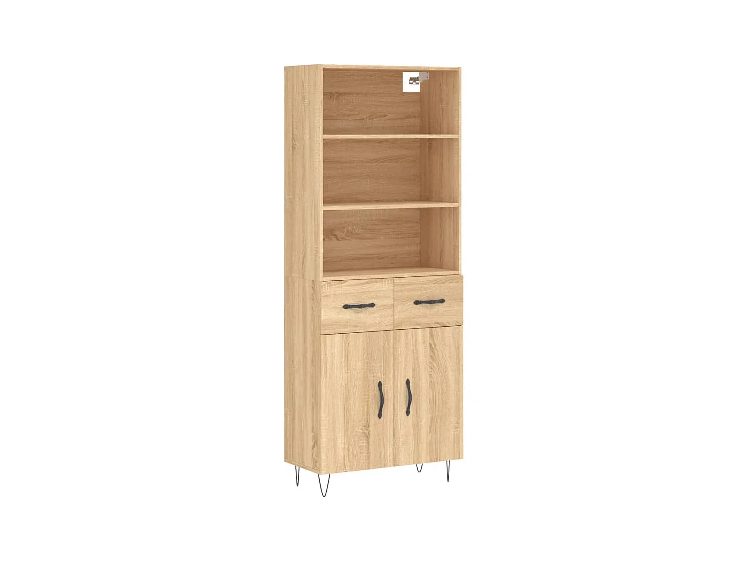 Buffet haut Chêne sonoma 69,5x34x180 cm Bois d'ingénierie