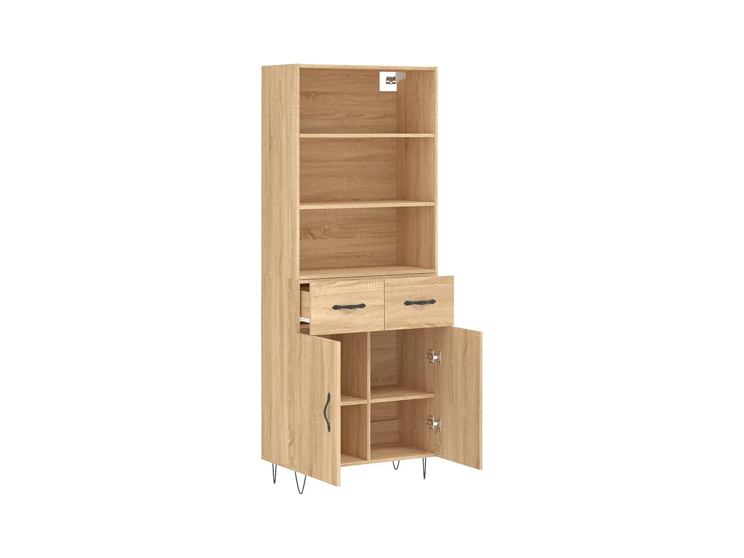 Buffet haut Chêne sonoma 69,5x34x180 cm Bois d'ingénierie
