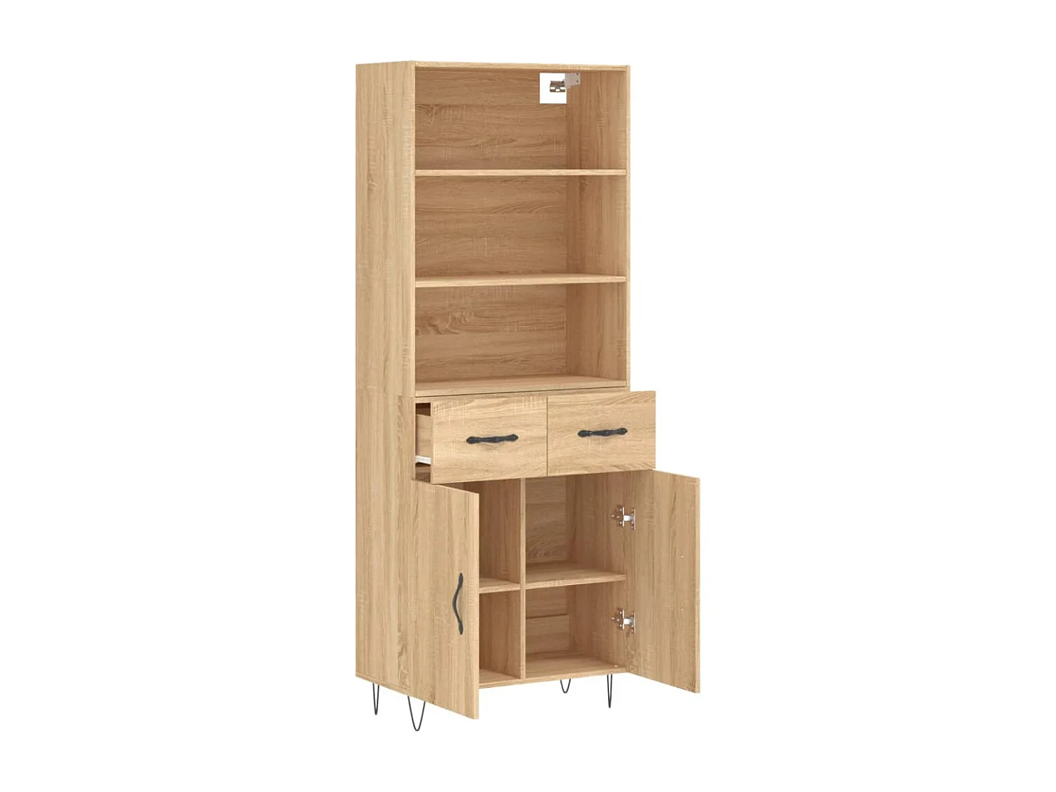 Buffet haut Chêne sonoma 69,5x34x180 cm Bois d'ingénierie