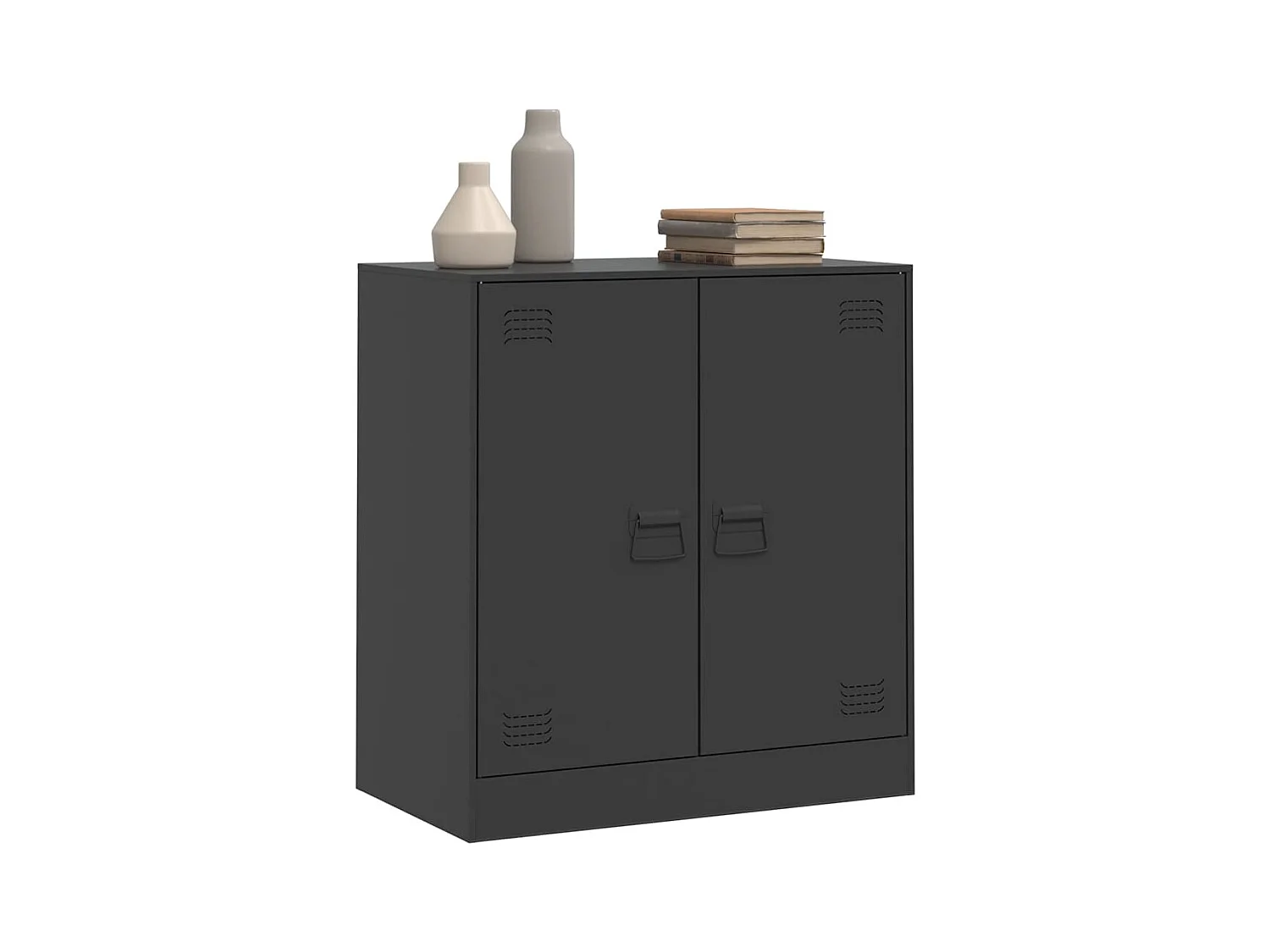 Buffet noir 67x39x73 cm acier