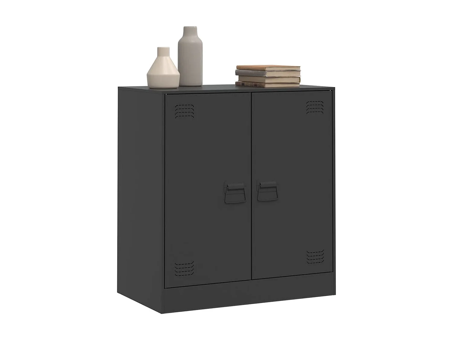 Buffet noir 67x39x73 cm acier