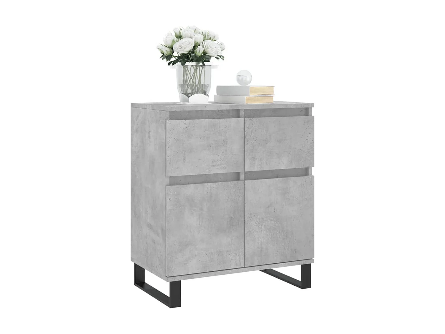Buffet Gris béton 60x35x70 cm Bois d'ingénierie