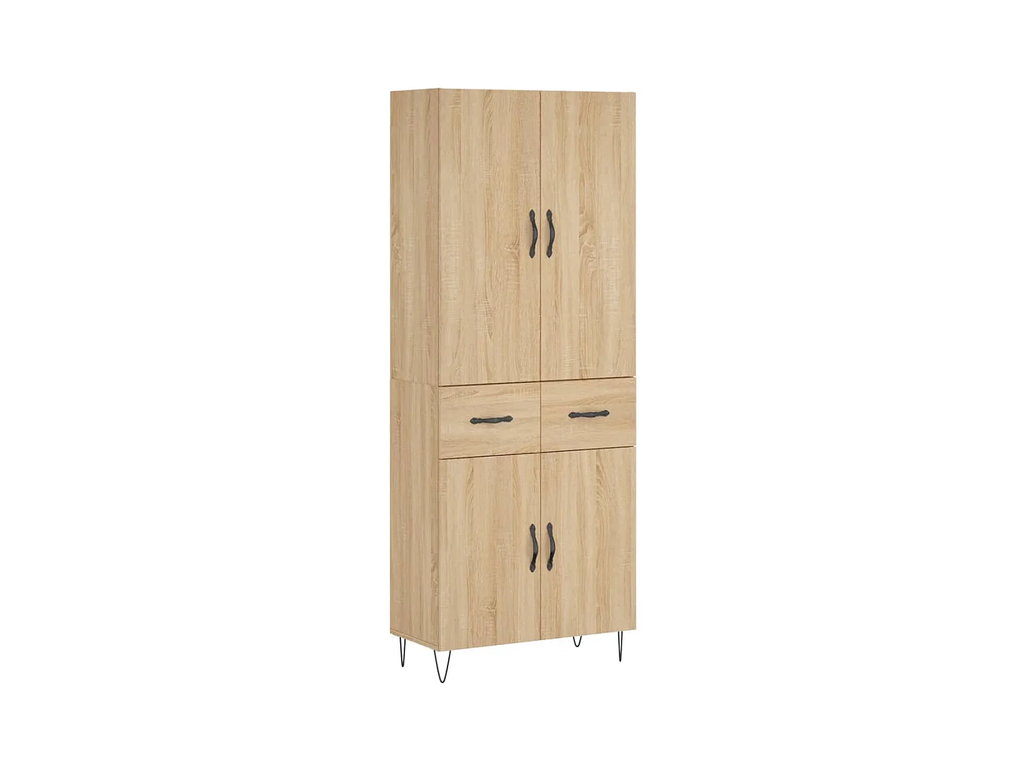Hoog dressoir Sonoma eiken 69,5x34x180 cm Technisch hout