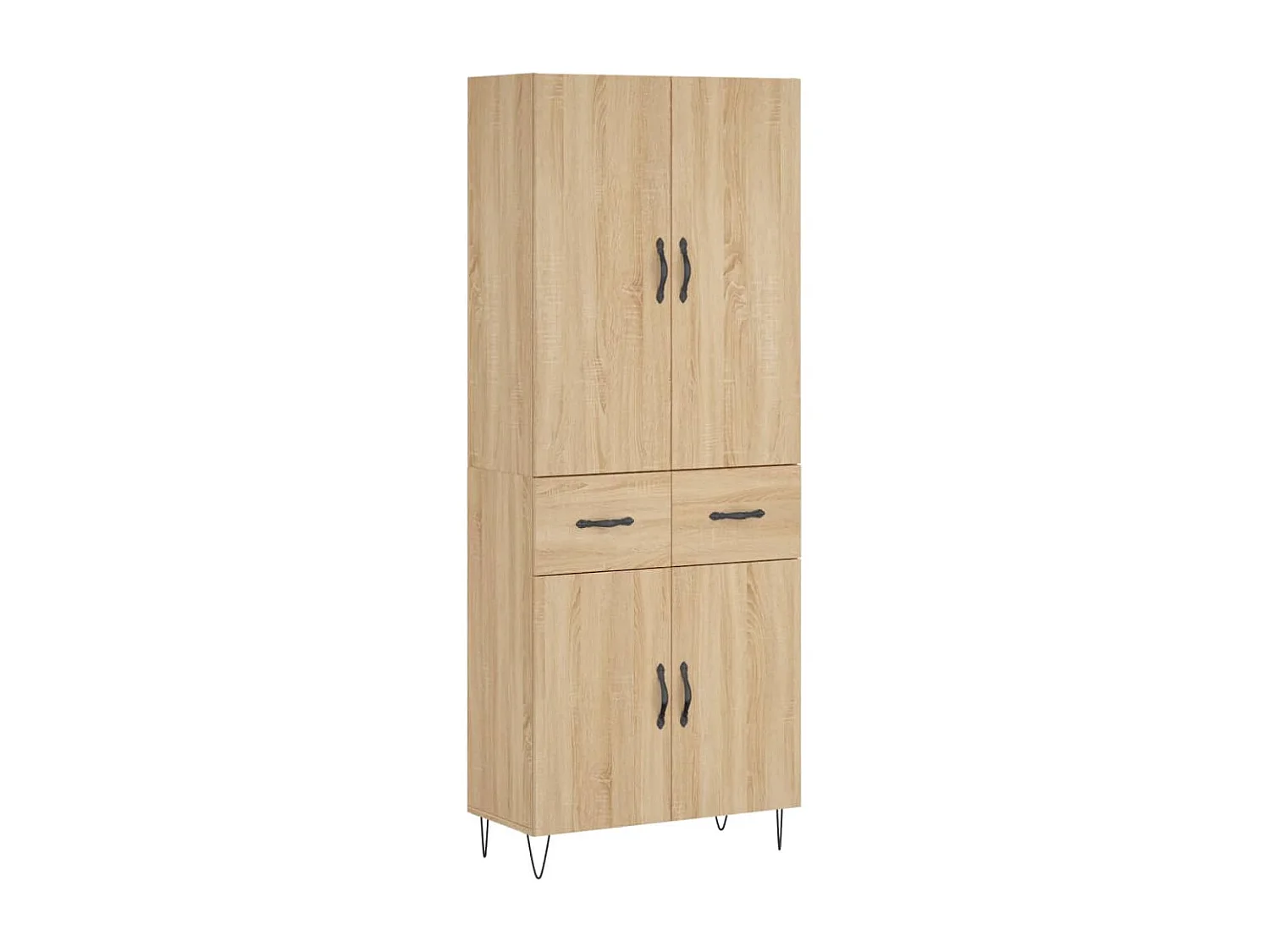 Credenza alta in rovere Sonoma 69,5x34x180 cm Legno ingegnerizzato