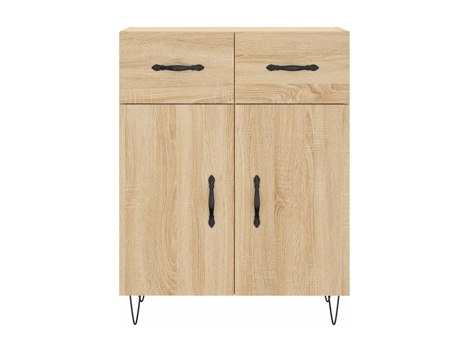 Credenza alta in rovere Sonoma 69,5x34x180 cm Legno ingegnerizzato