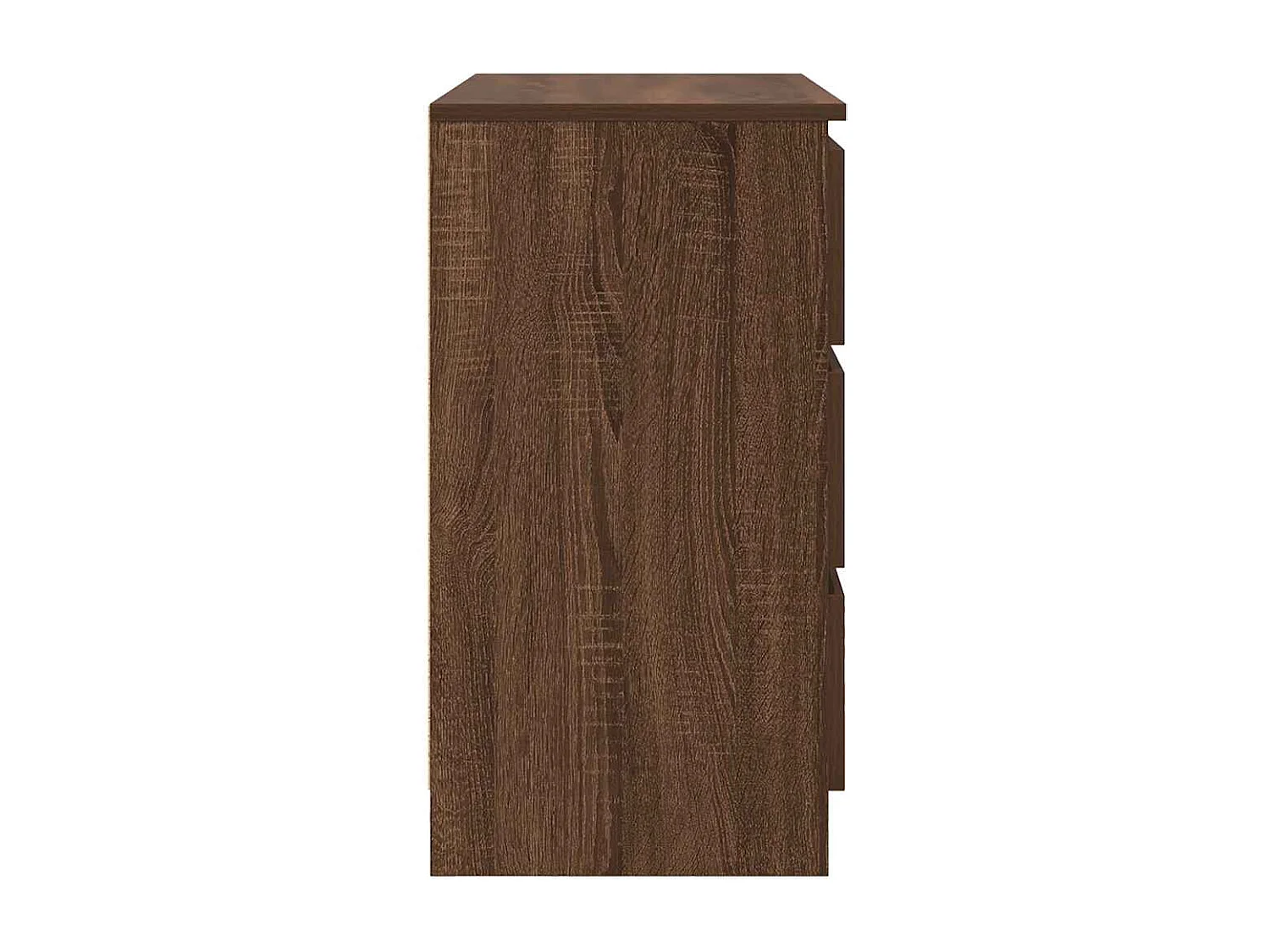 Buffet avec tiroir chêne brun 71x35x65 cm bois d'ingénierie