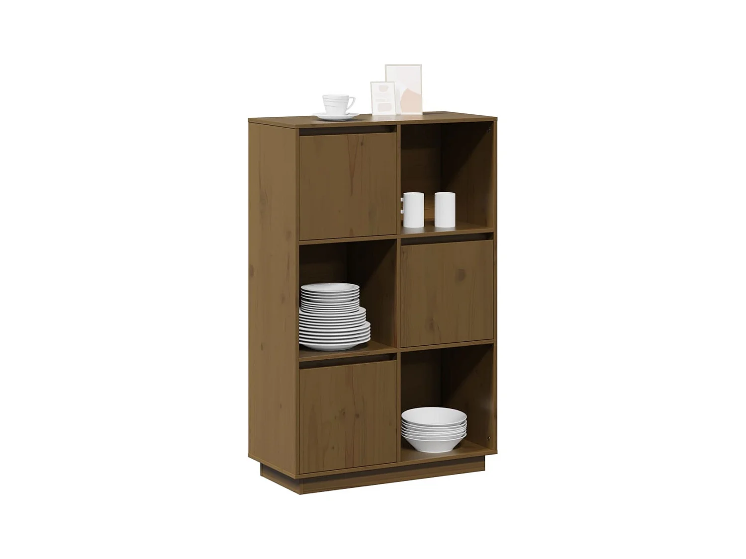Buffet Marron miel 74x35x117 cm Bois massif de pin