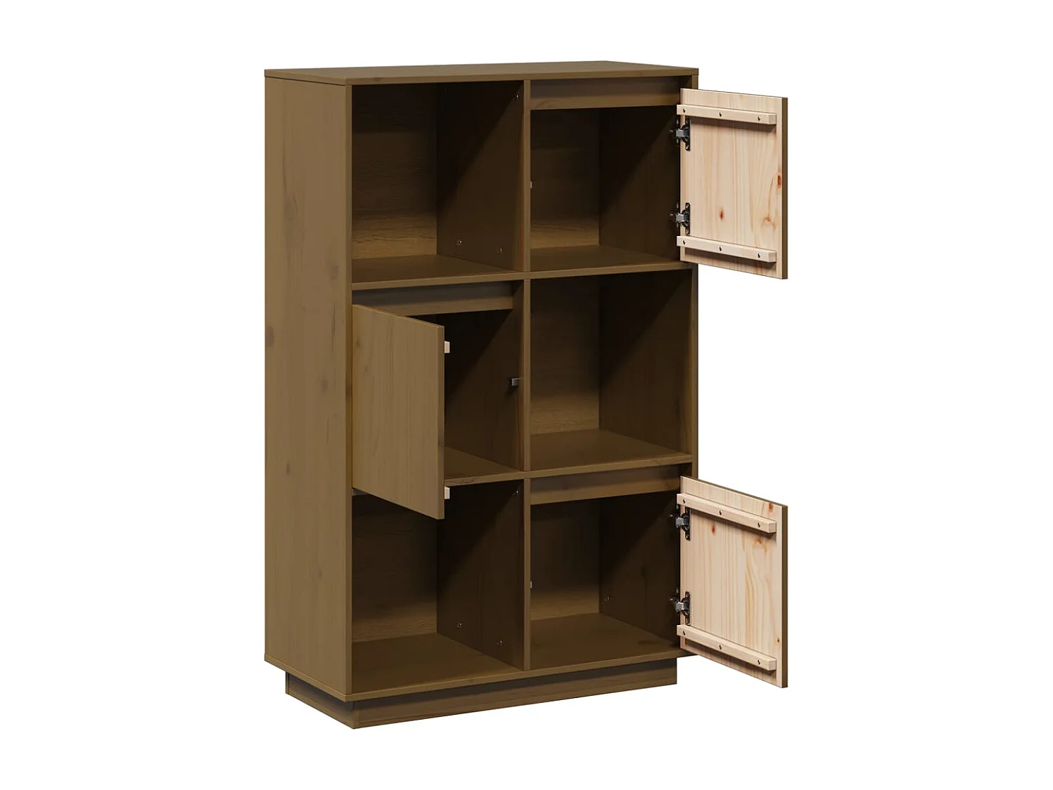 Buffet Marrone miele 74x35x117 cm Legno massello di pino