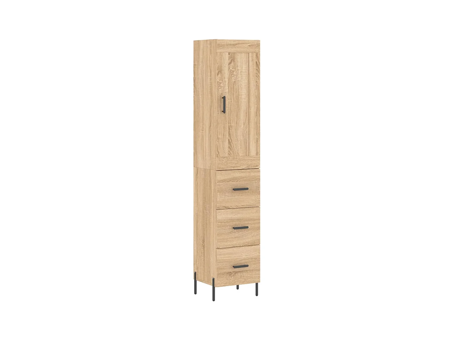 Hoog dressoir Sonoma eiken 34,5x34x180 cm Technisch hout