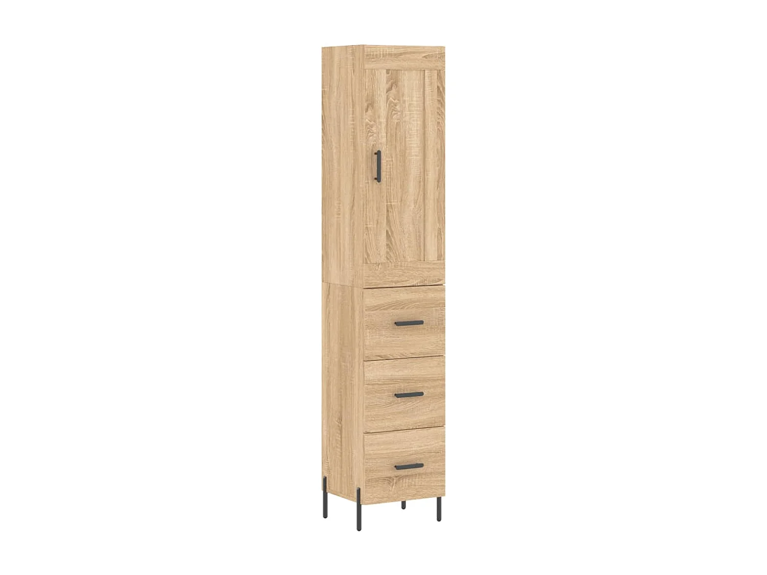 Buffet haut Chêne sonoma 34,5x34x180 cm Bois d'ingénierie