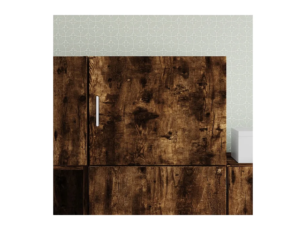 Armoire murale chêne fumé 50x42,5x40 cm bois d'ingénierie