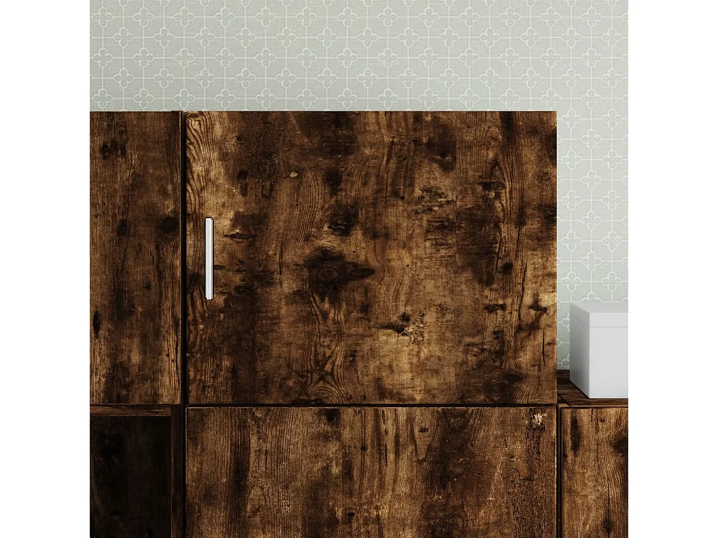 Armoire murale chêne fumé 50x42,5x40 cm bois d'ingénierie