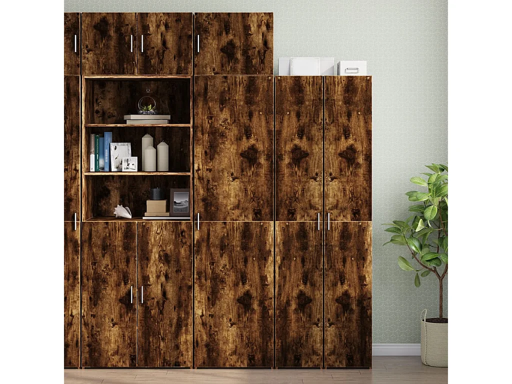 Armoire murale chêne fumé 50x42,5x40 cm bois d'ingénierie