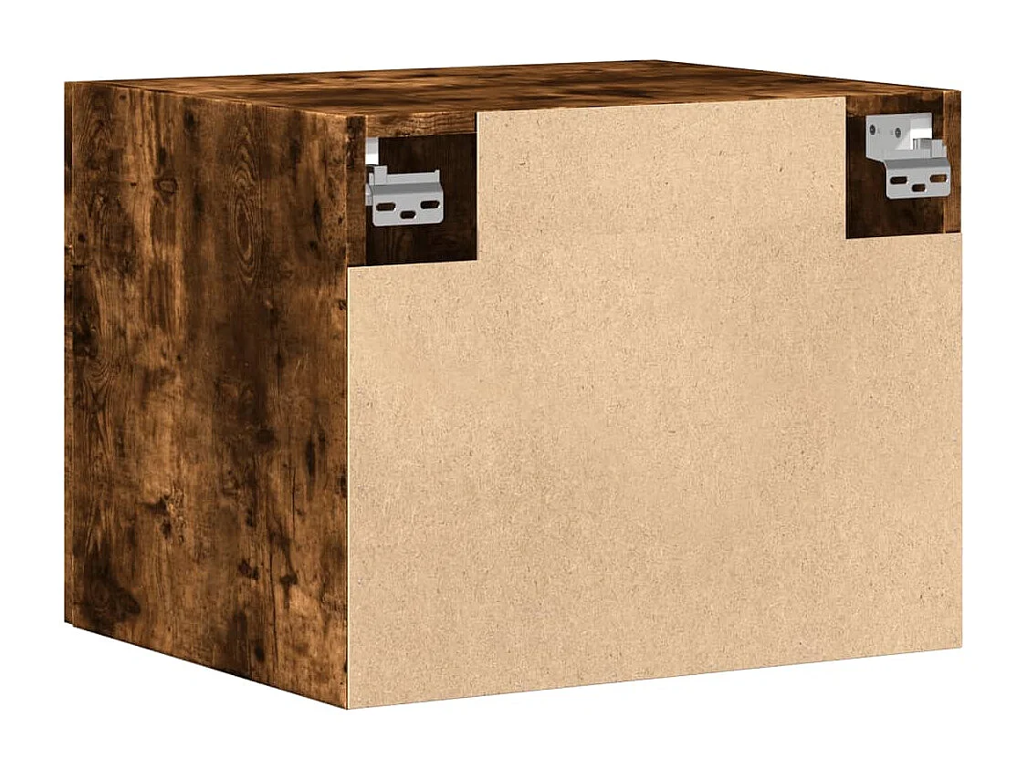 Armoire murale chêne fumé 50x42,5x40 cm bois d'ingénierie