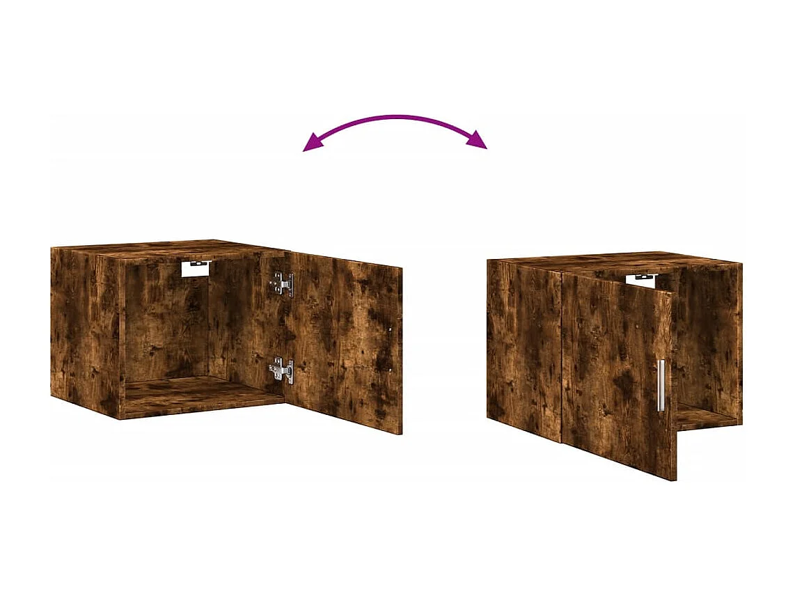 Armoire murale chêne fumé 50x42,5x40 cm bois d'ingénierie