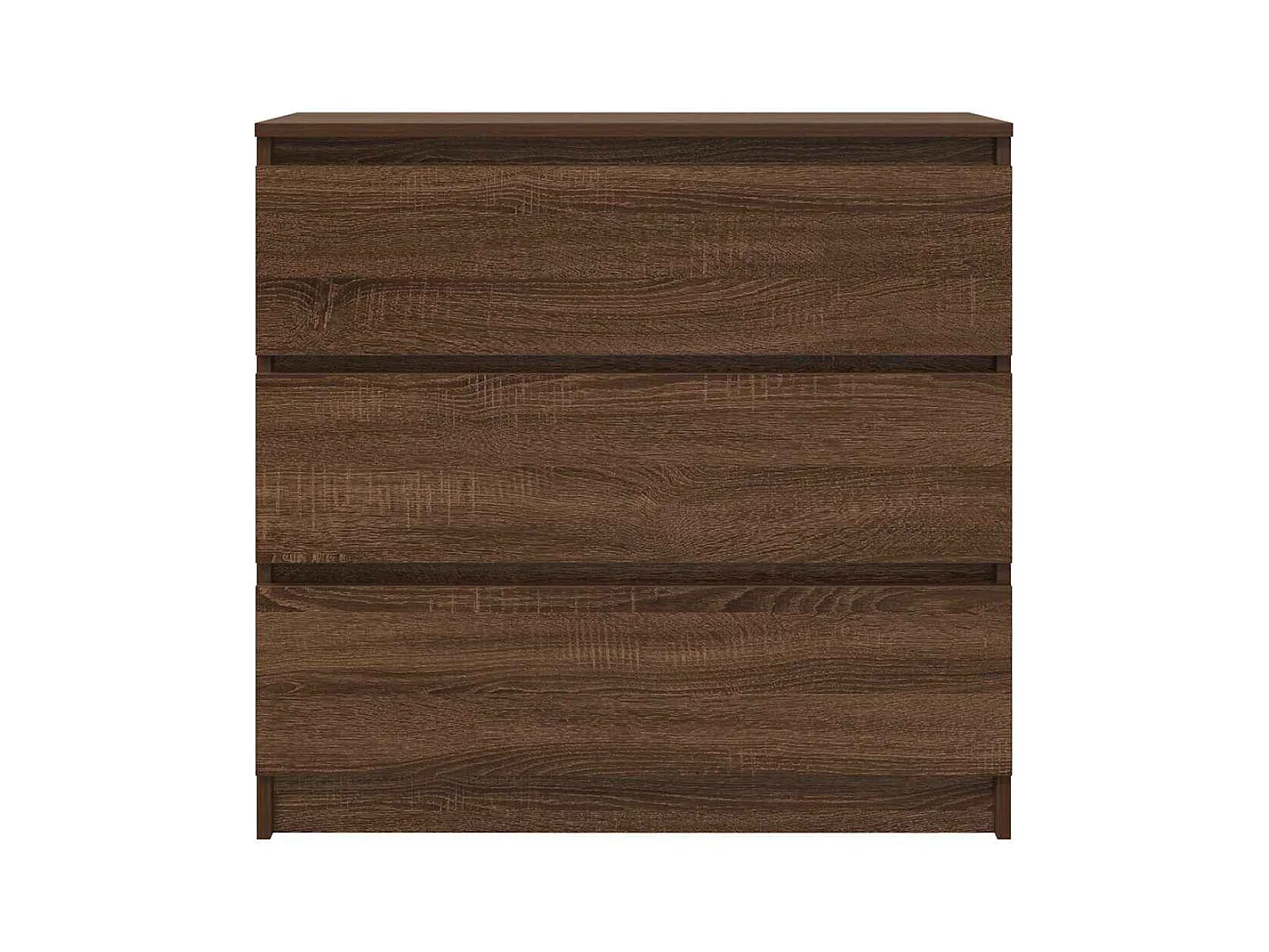 Aparador de roble marrón 80x35x76 cm madera de ingeniería