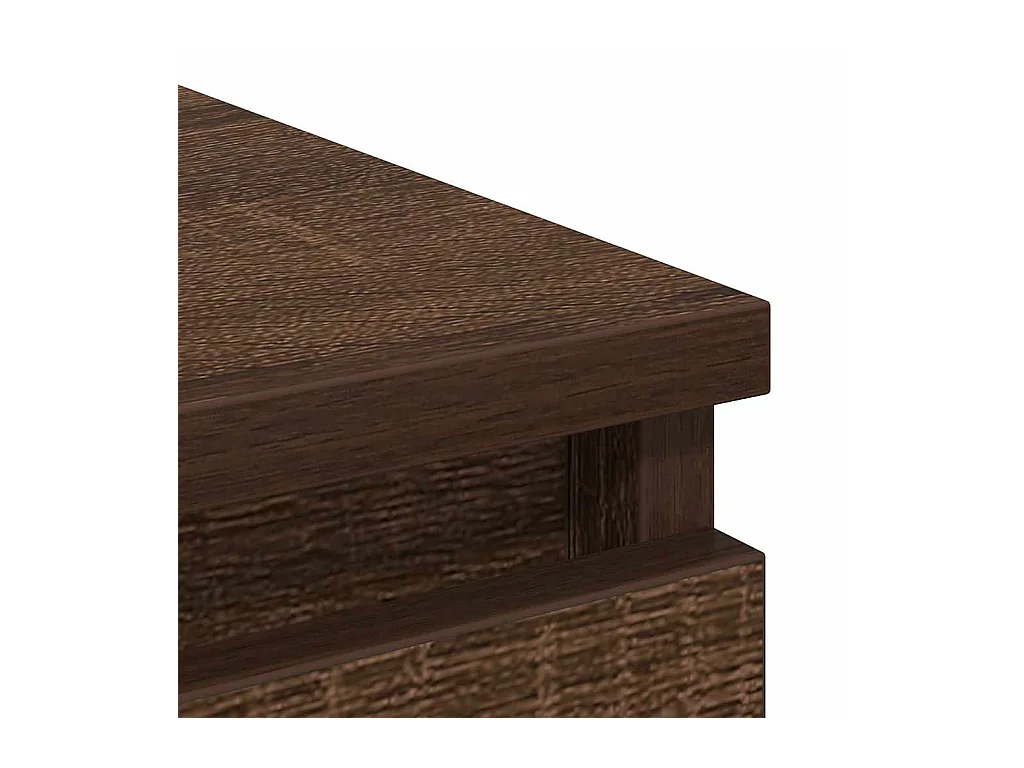 Aparador de roble marrón 80x35x76 cm madera de ingeniería