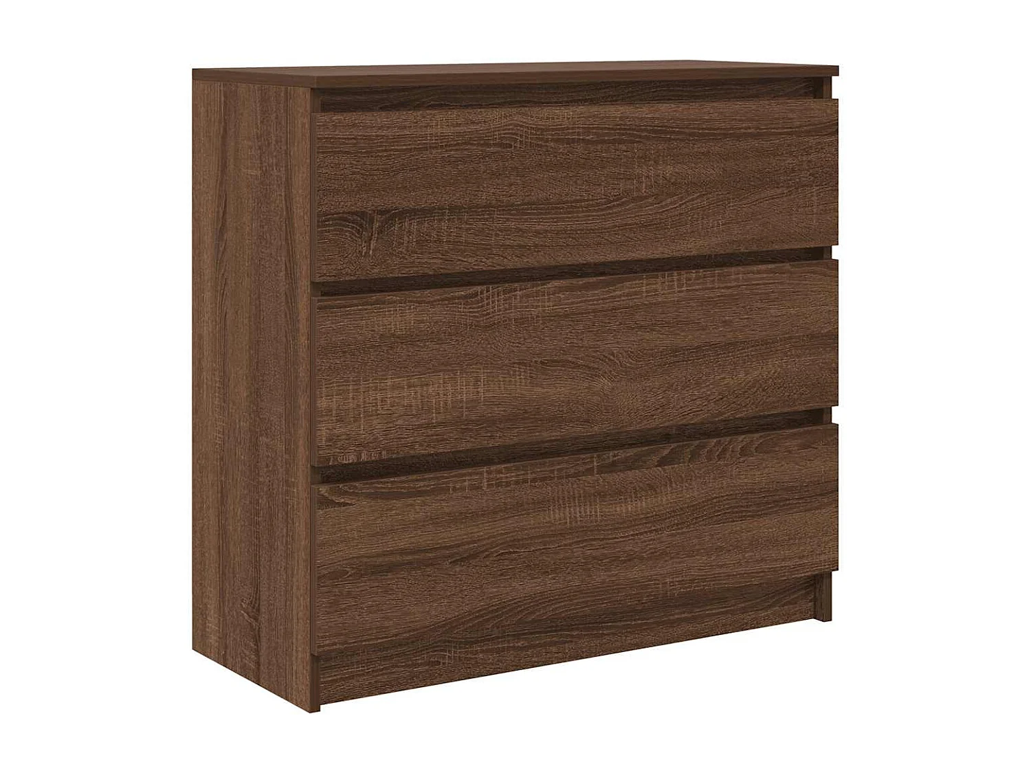 Credenza in rovere marrone 80x35x76 cm in legno ingegnerizzato