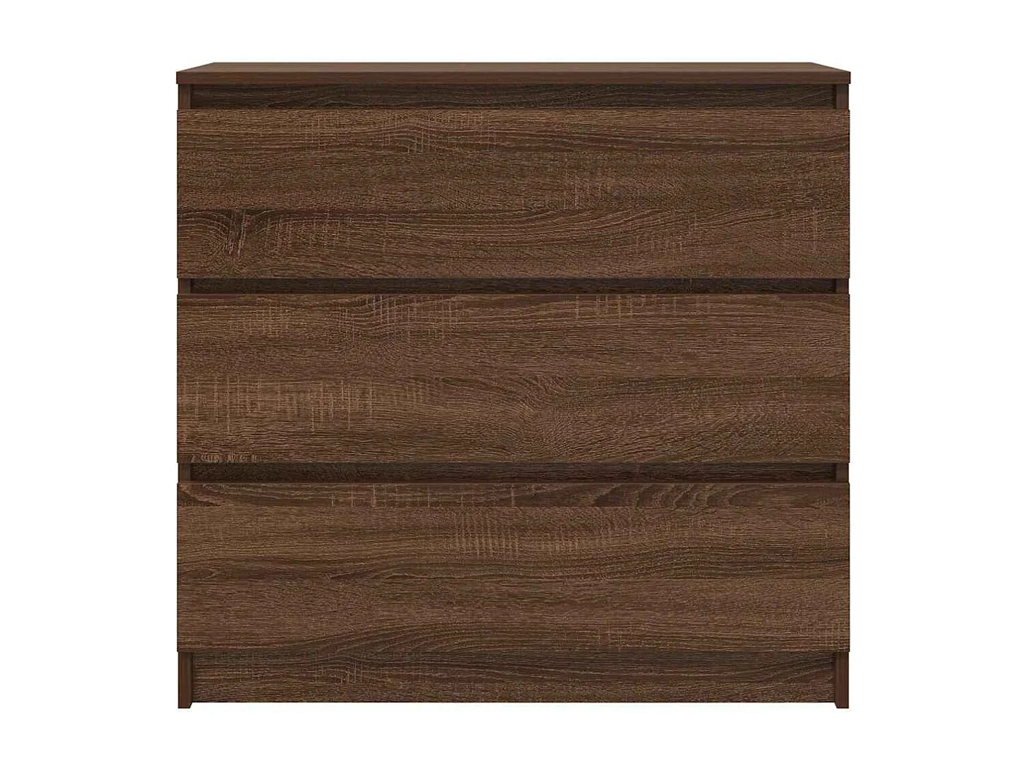 Credenza in rovere marrone 80x35x76 cm in legno ingegnerizzato