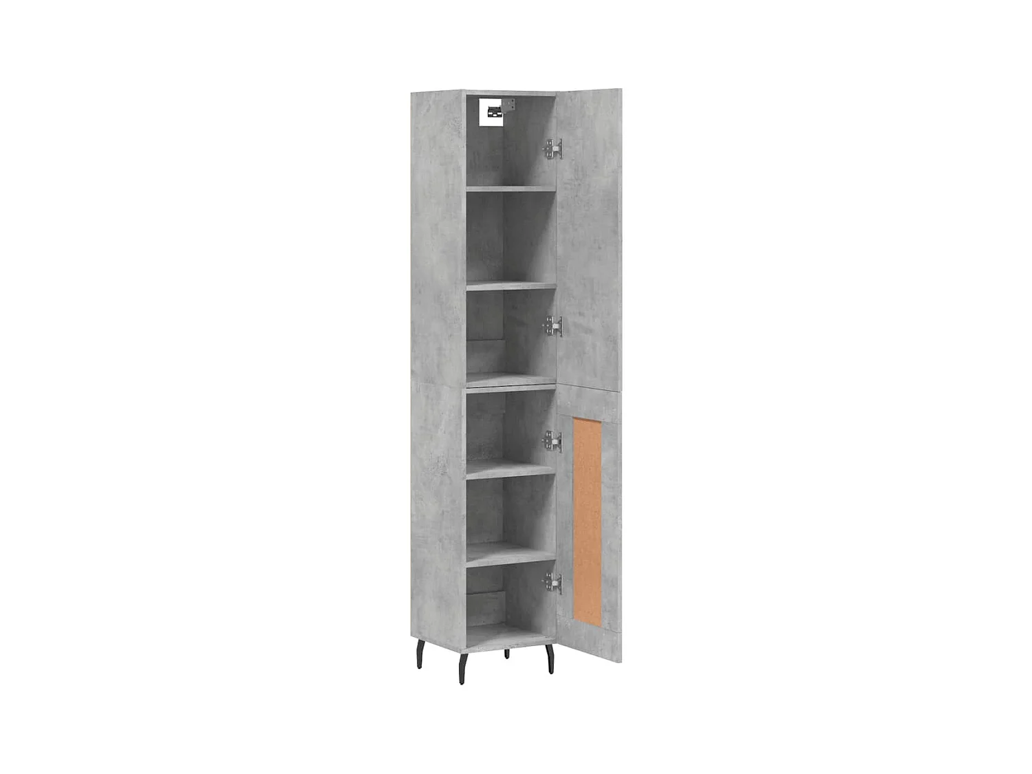 Credenza alta Grigio cemento 34,5x34x180 cm Legno ingegnerizzato