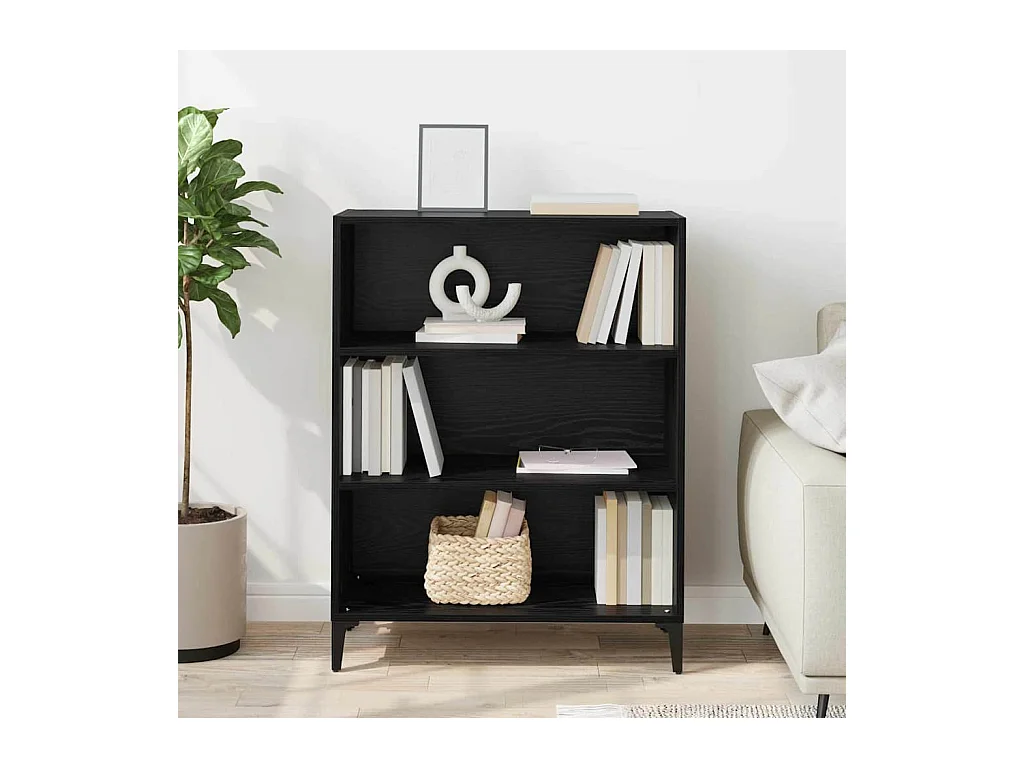 Sideboard aus schwarzer Eiche, 32,5 x 69,5 x 90 cm, Holzwerkstoff