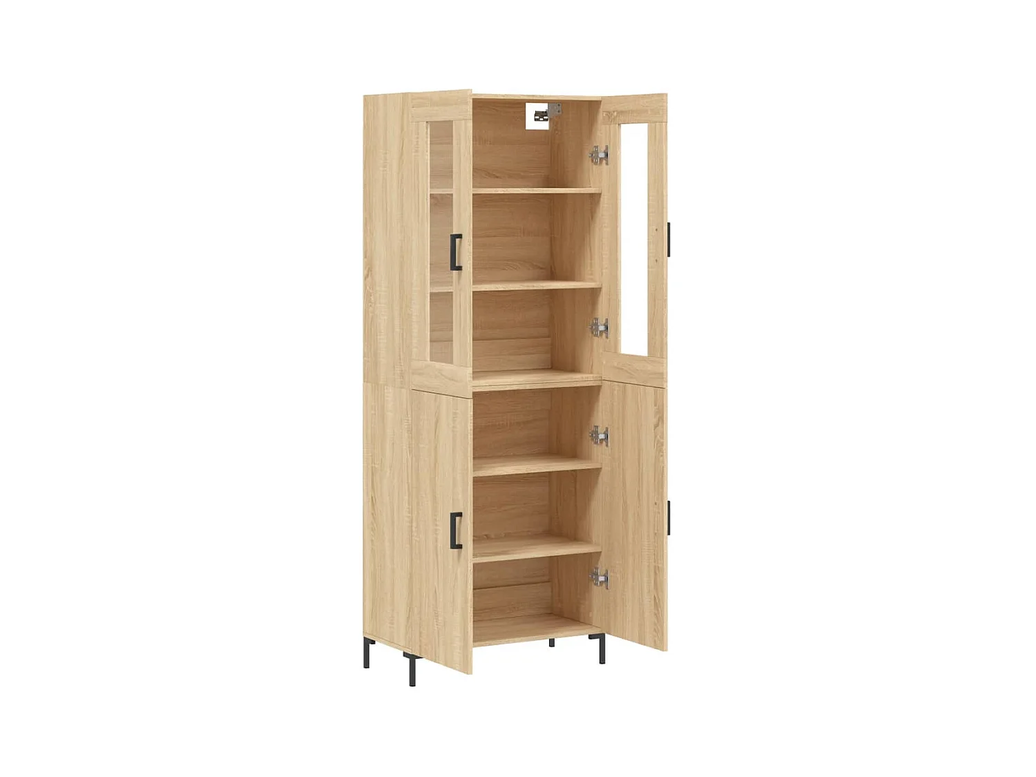 Hoog dressoir Sonoma eiken 69,5x34x180 cm Technisch hout