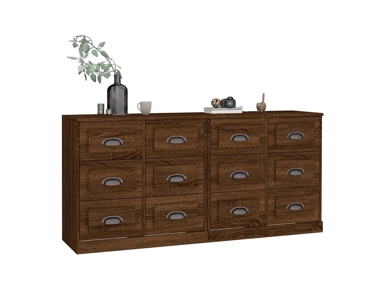 credenze in legno ingegnerizzato color rovere marrone