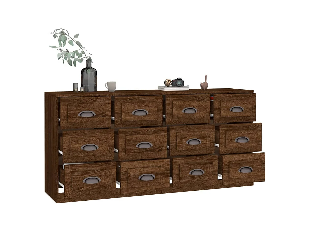 credenze in legno ingegnerizzato color rovere marrone