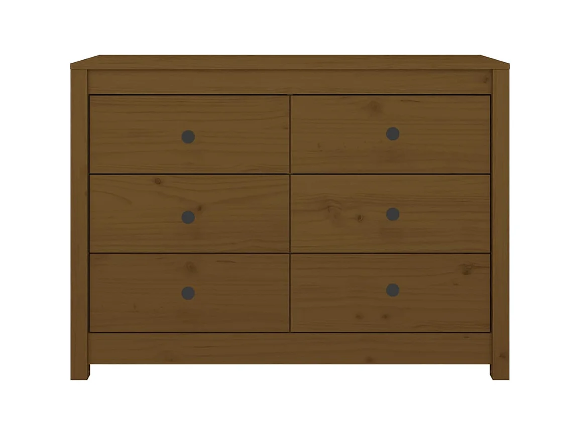 Armoire latérale Marron Miel 100x40x72 cm Bois de pin massif