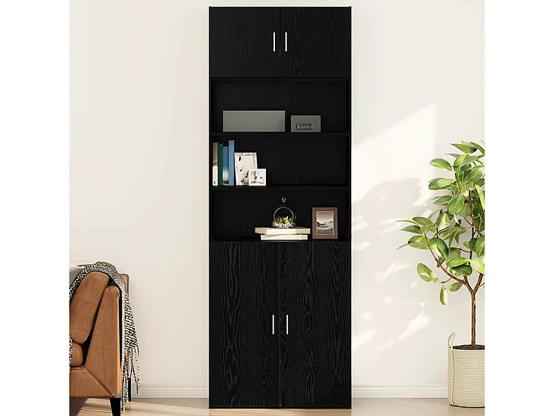 Meuble mural Chêne noir 80 x 42.5 x 40 cm Bois d'ingénierie