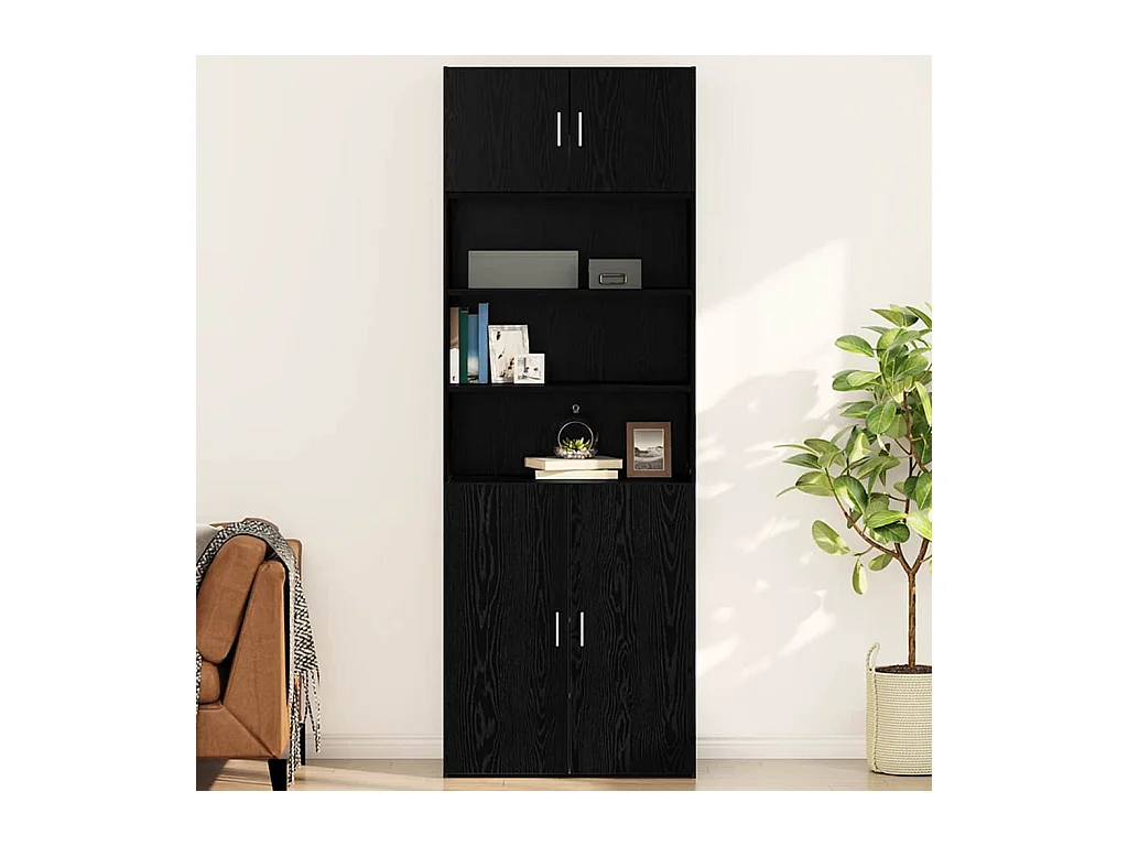 Meuble mural Chêne noir 80 x 42.5 x 40 cm Bois d'ingénierie