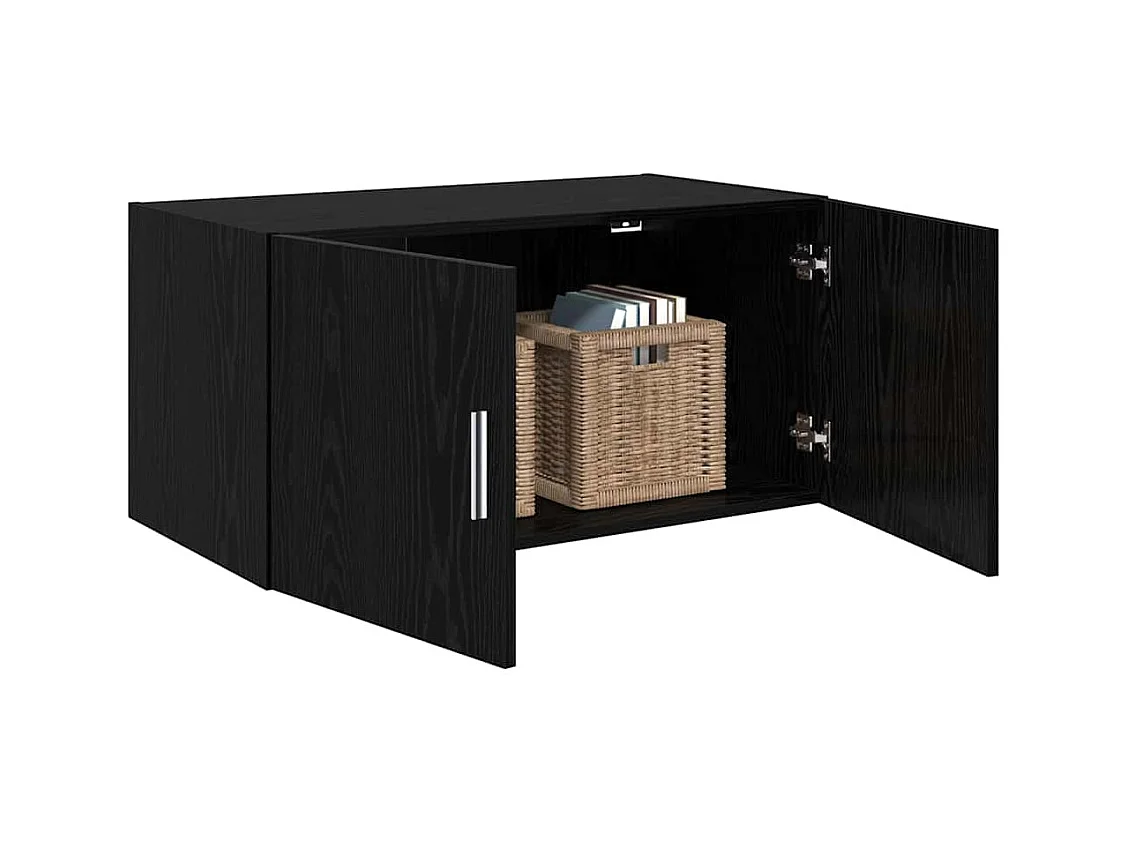 Meuble mural Chêne noir 80 x 42.5 x 40 cm Bois d'ingénierie
