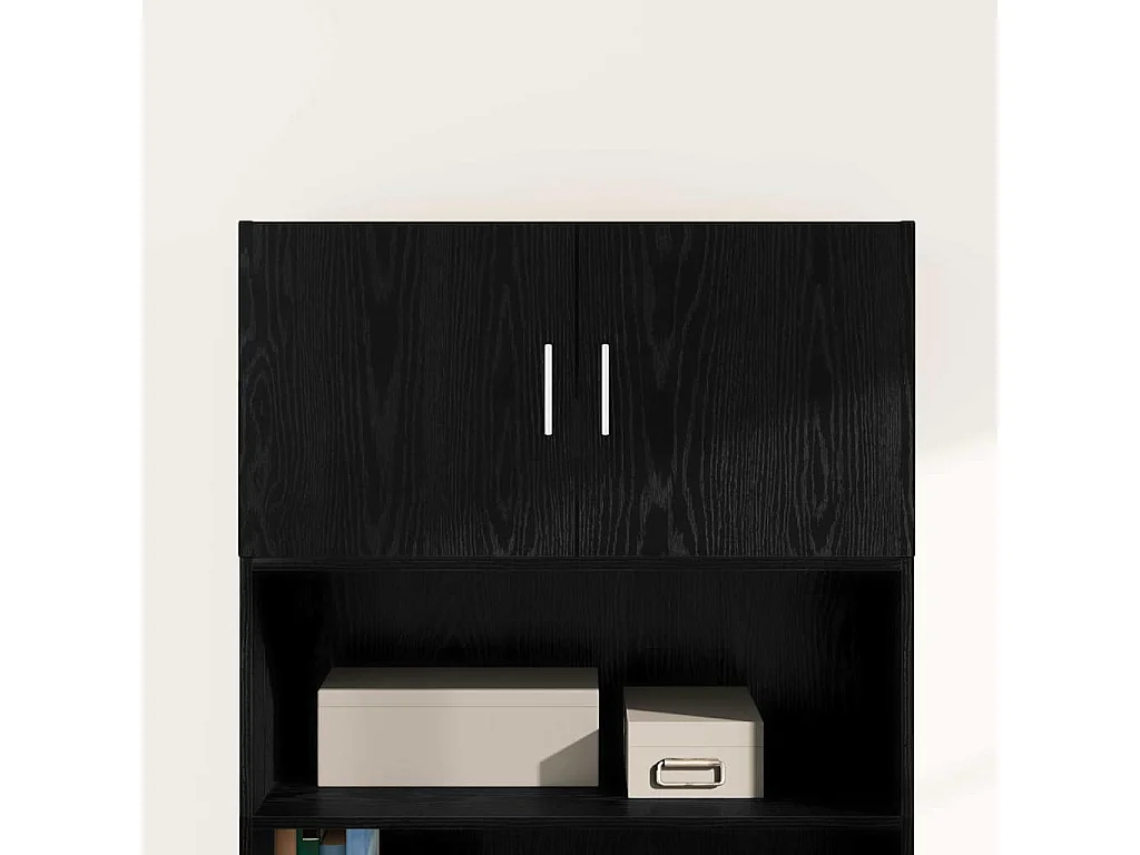 Wohnwand aus schwarzer Eiche, 80 x 42,5 x 40 cm, Holzwerkstoff