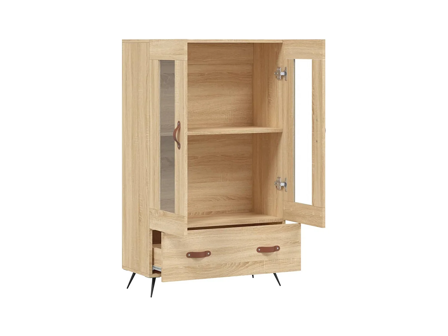 Buffet haut chêne sonoma 69,5x31x115 cm bois d'ingénierie