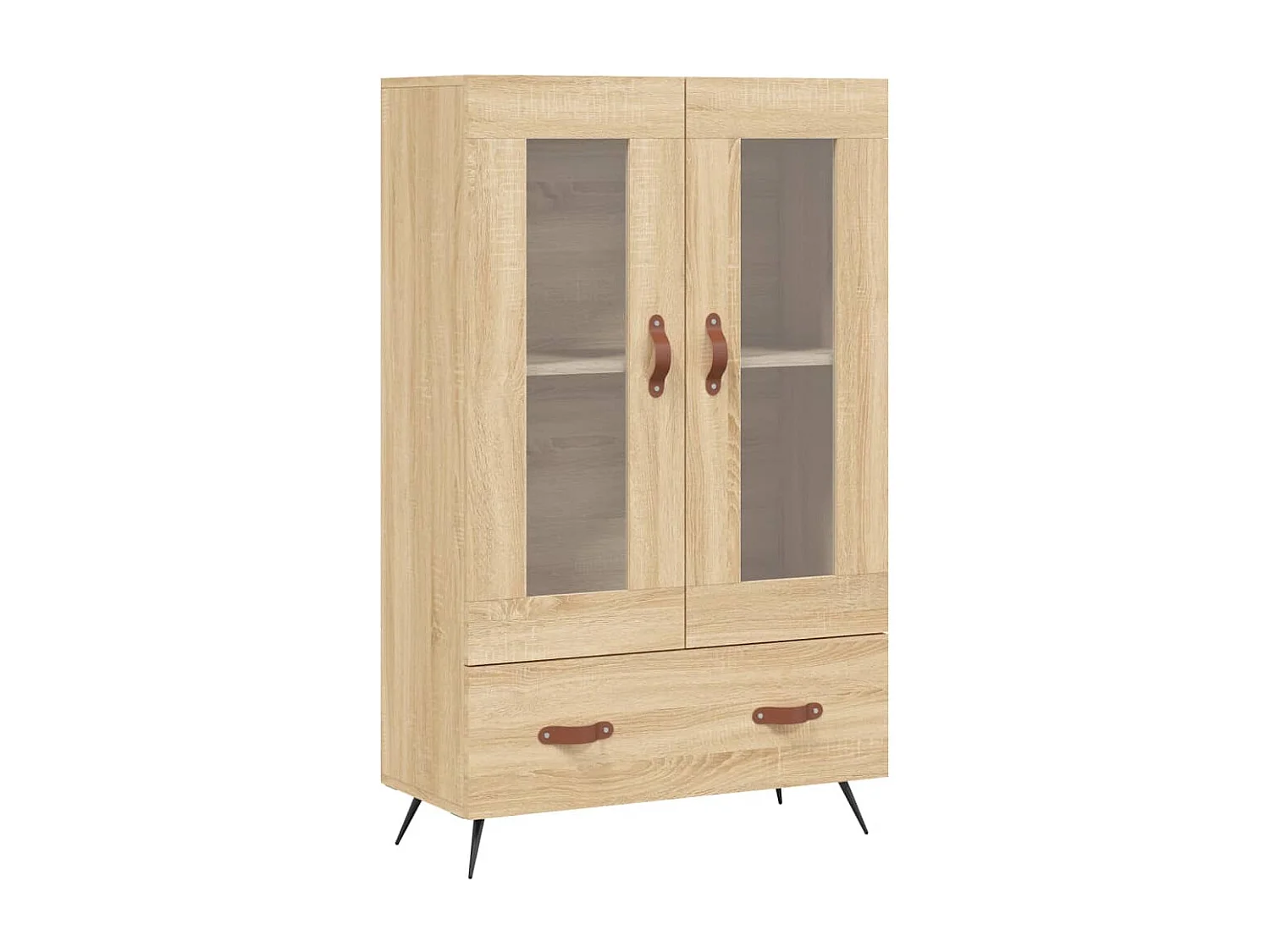 Buffet haut chêne sonoma 69,5x31x115 cm bois d'ingénierie