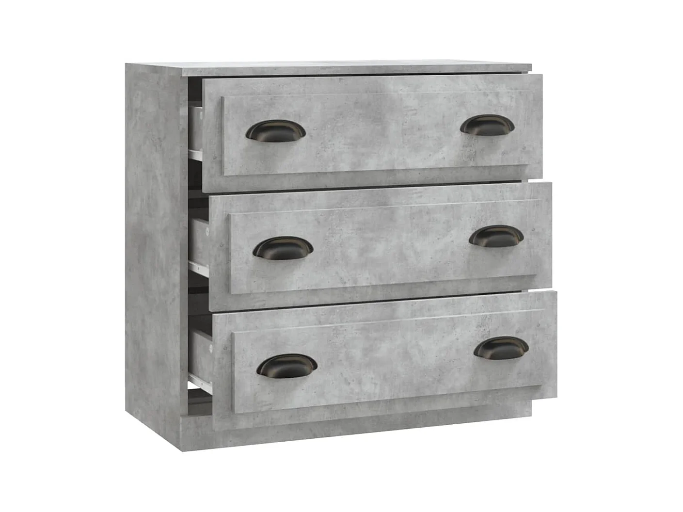Buffet gris béton 70x35,5x67,5 cm bois d'ingénierie