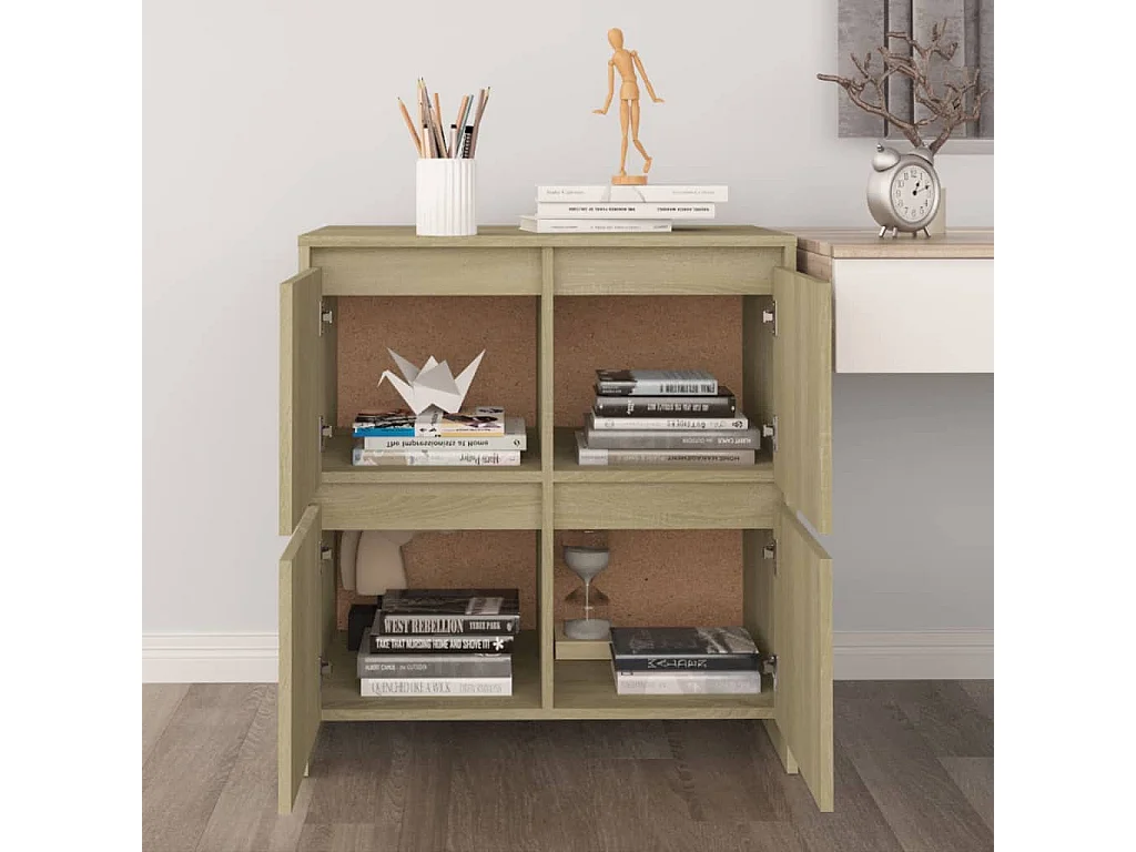 Buffet Chêne sonoma 70x41x75 cm Bois d'ingénierie