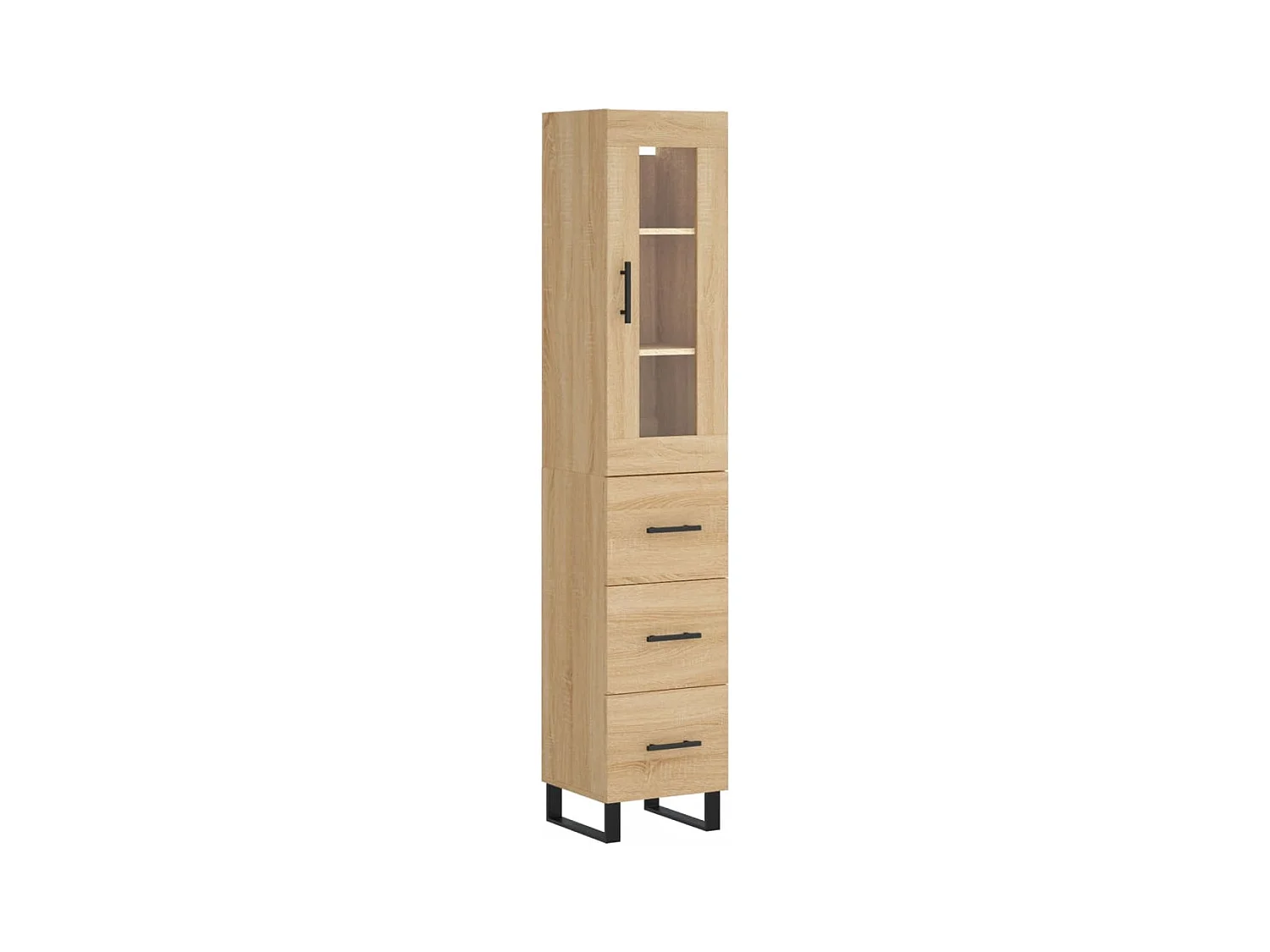 Hoog dressoir Sonoma eiken 34,5x34x180 cm Technisch hout