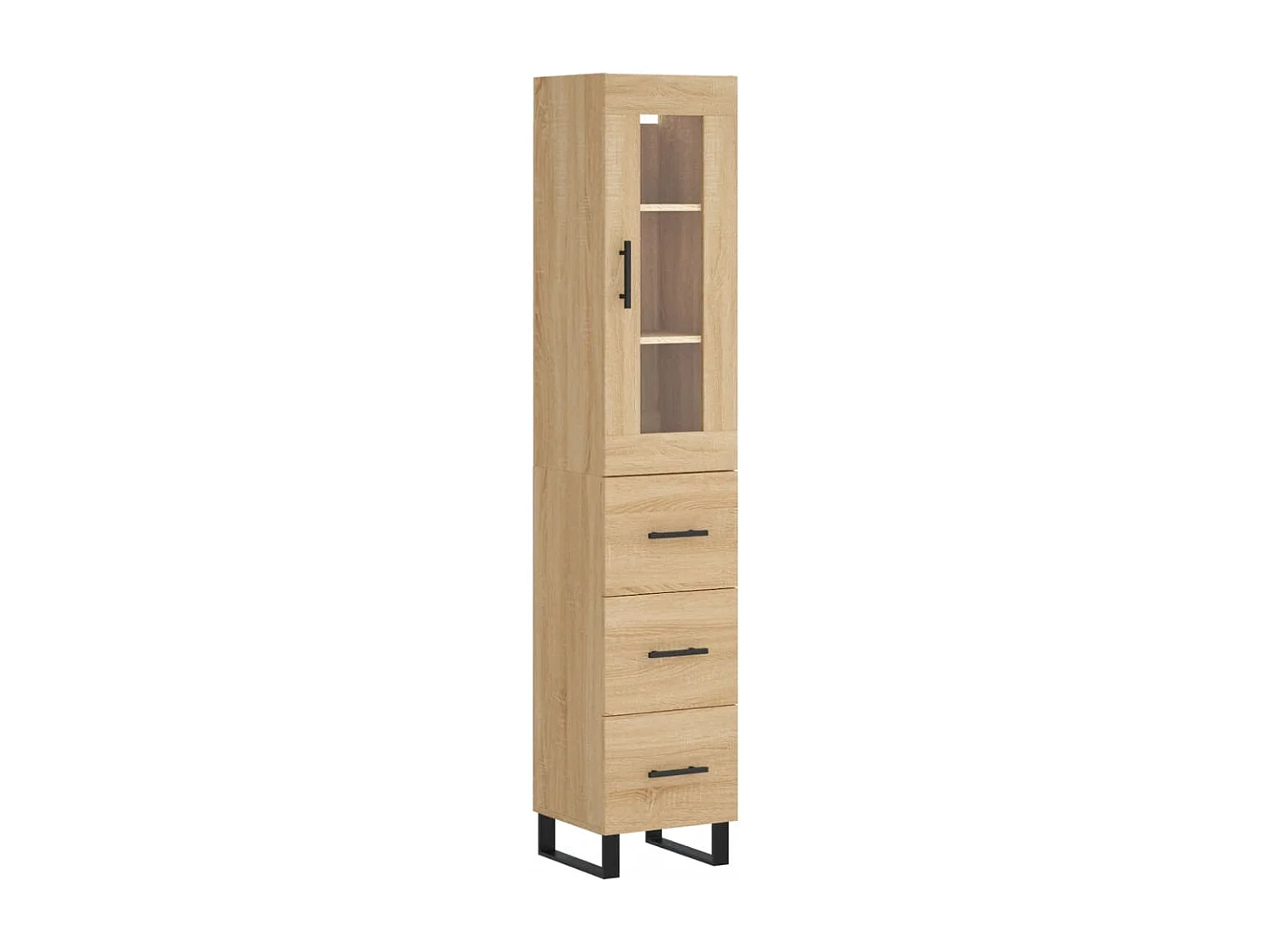 Buffet haut Chêne sonoma 34,5x34x180 cm Bois d'ingénierie