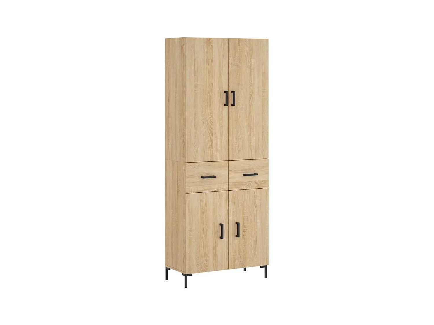 Hoog dressoir Sonoma eiken 69,5x34x180 cm Technisch hout