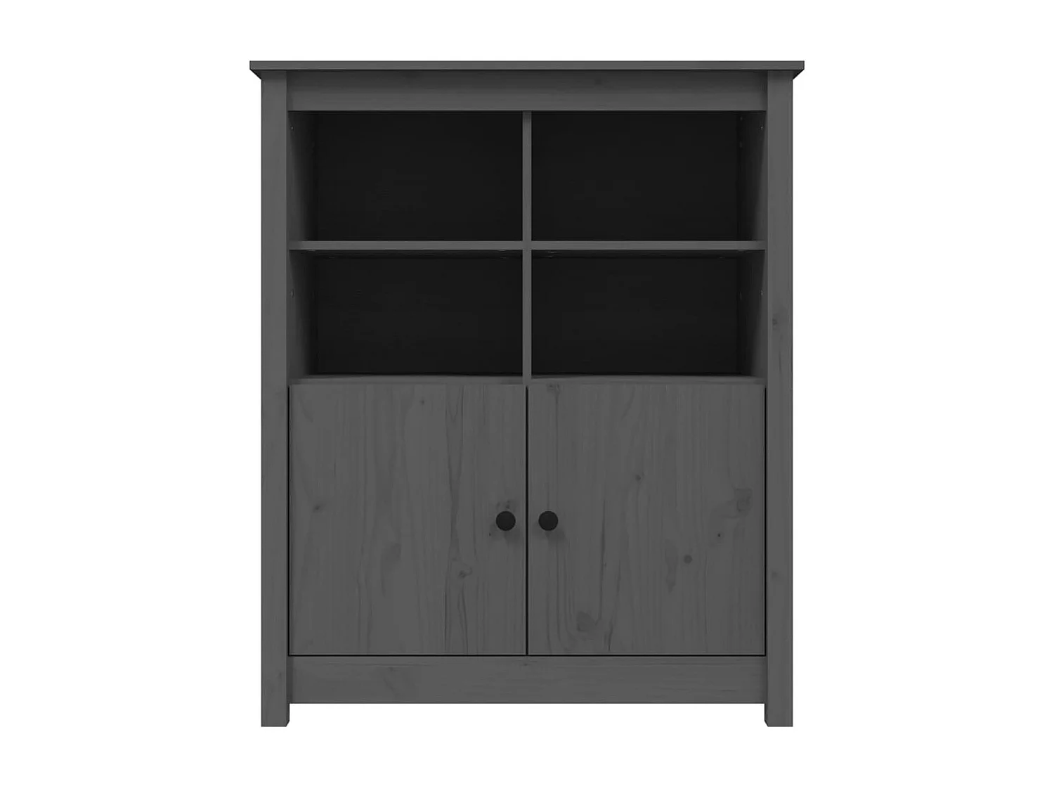 Buffet Gris 83x41,5x100 cm Bois massif de pin