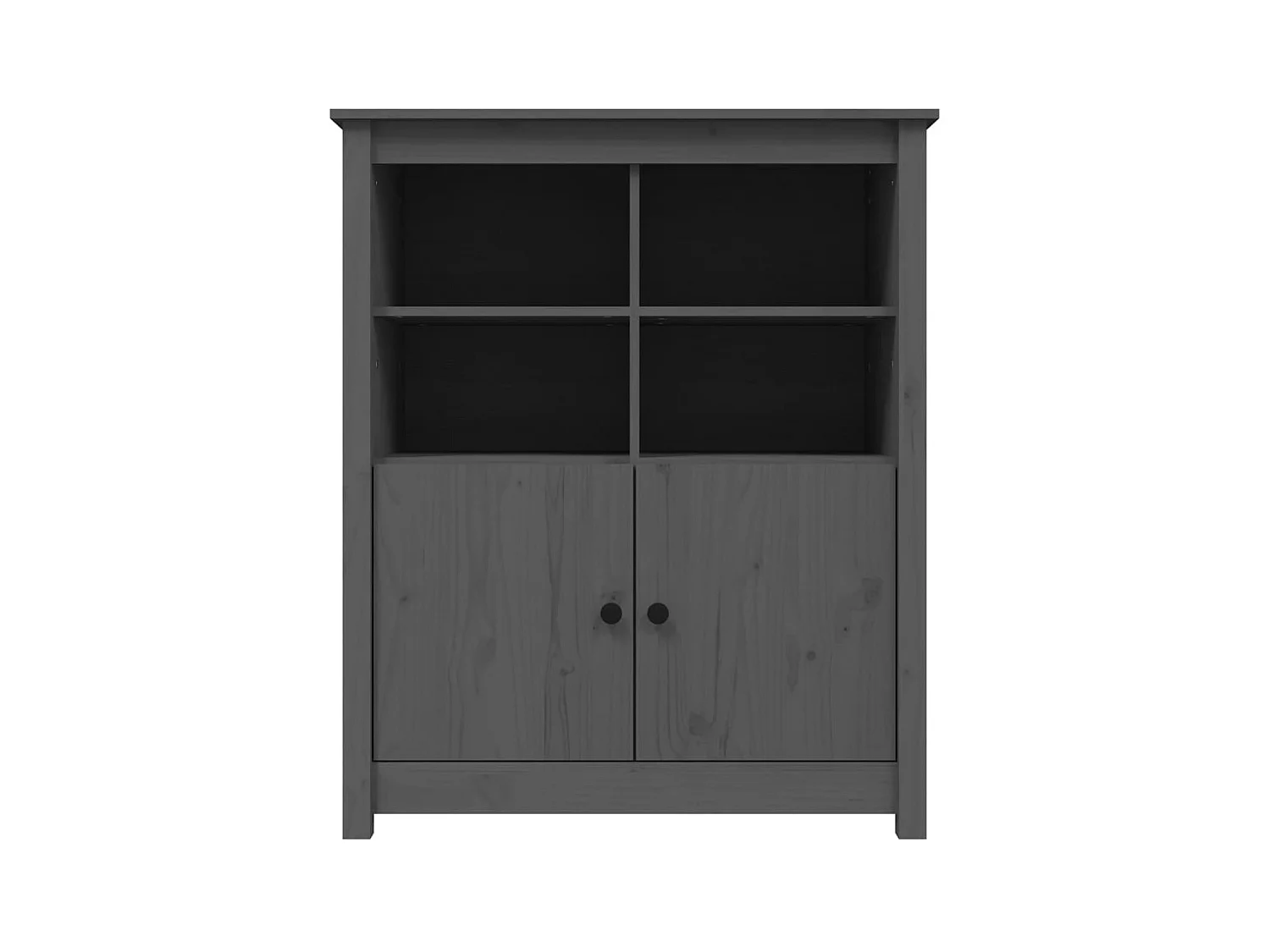 Grijs dressoir 83x41,5x100 cm massief grenenhout