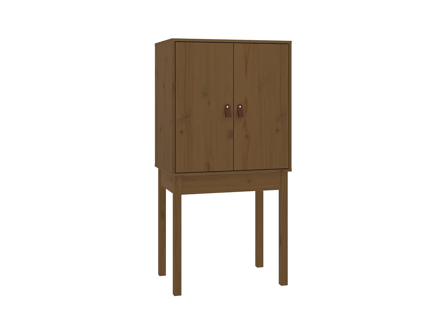 Hohes Sideboard Honigbraun 60x40x120 cm Massivholz Kiefer