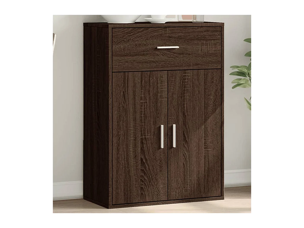 Buffet chêne marron 60x30x84 cm bois d'ingénierie