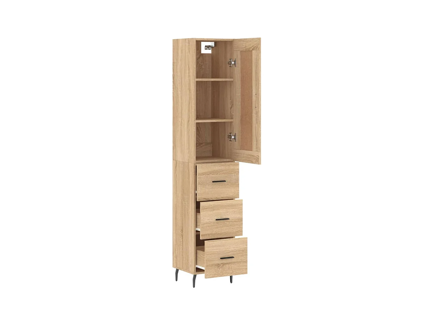 Buffet haut Chêne sonoma 34,5x34x180 cm Bois d'ingénierie