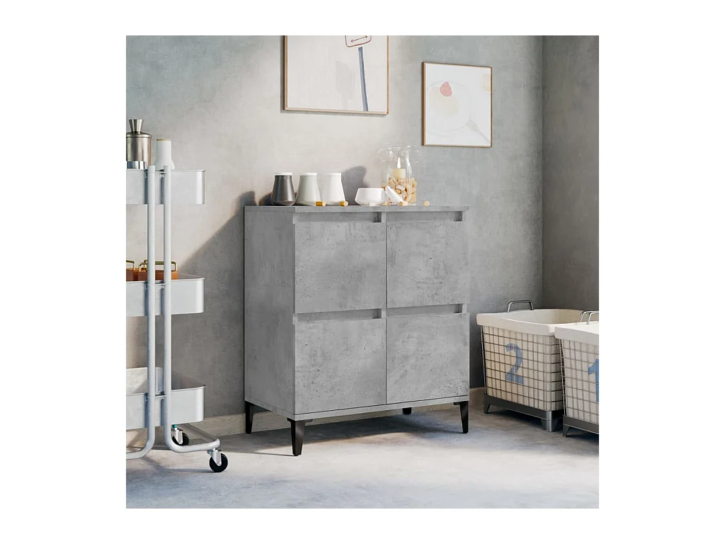 Buffet Gris béton 60x35x70 cm Bois d'ingénierie